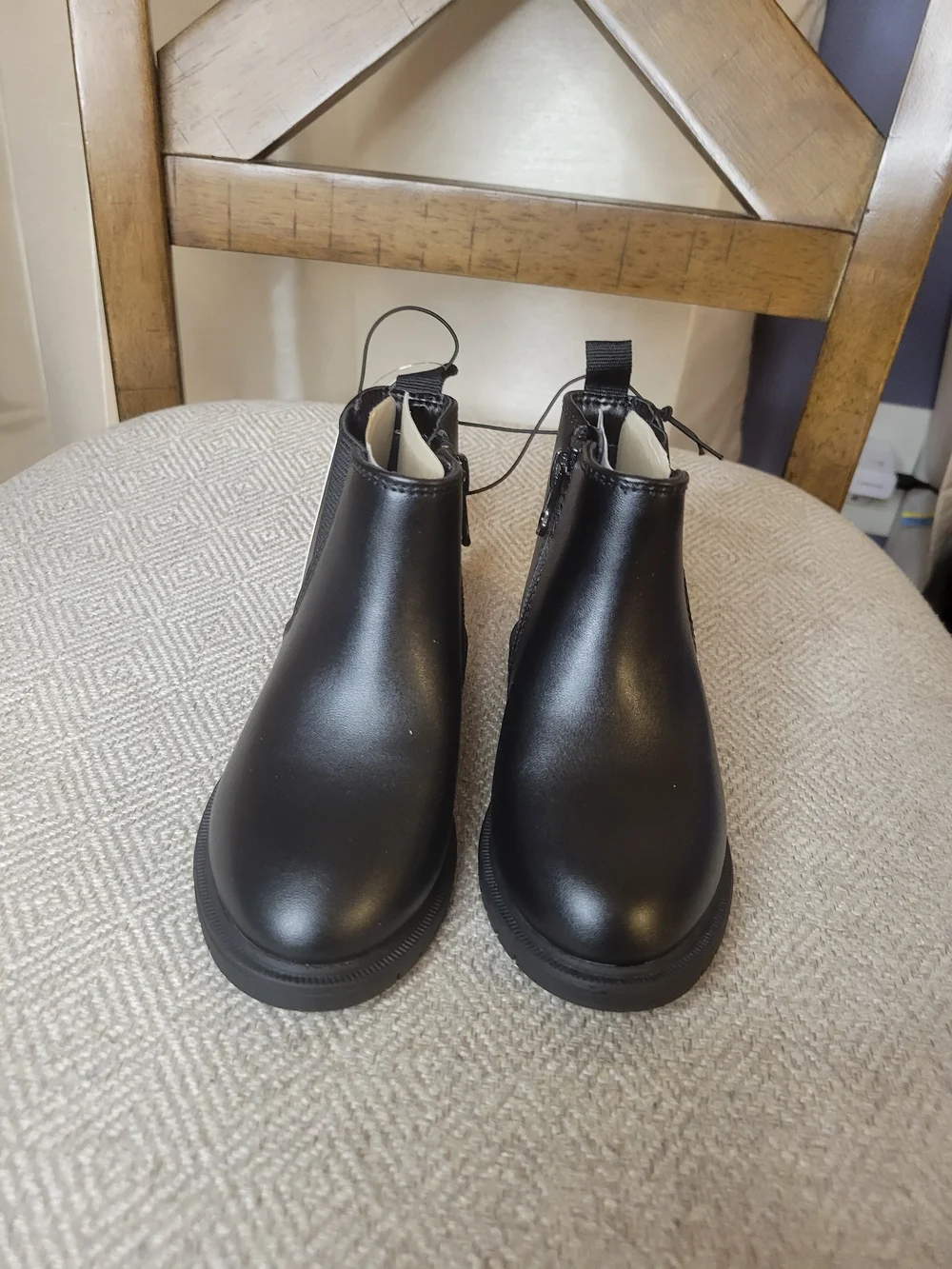 Cat & Jack Toddler Girl Black Chelsea Boots - Classic Slip-On Design